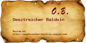 Oesztreicher Baldvin névjegykártya